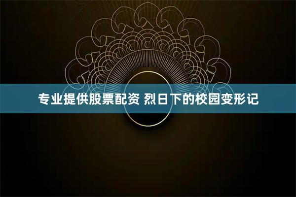 专业提供股票配资 烈日下的校园变形记